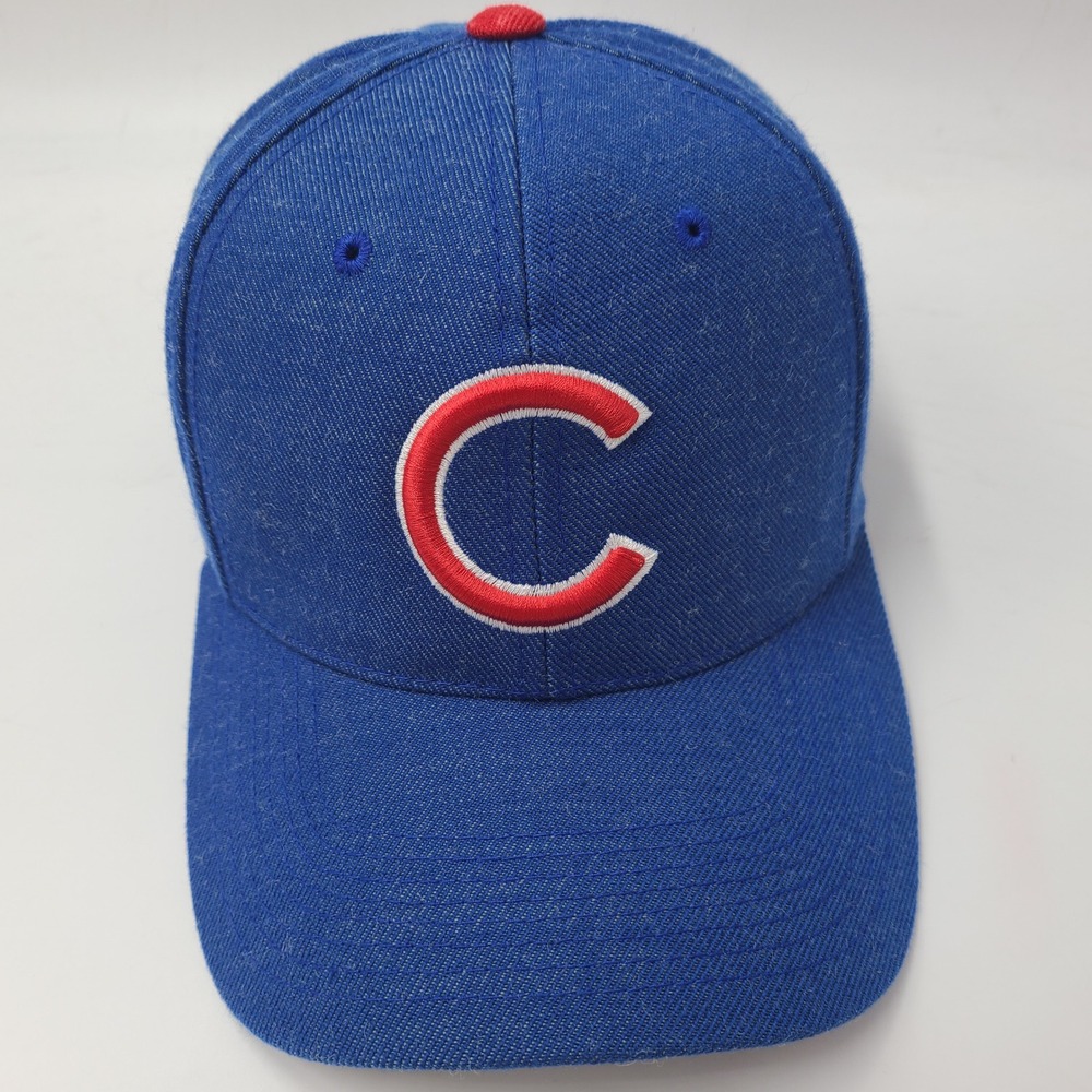Vintage Chicago Cubs Hat Snapback Outdoor Cap Blue Red MLB Baseball Wool Blend
